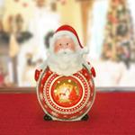 Lanterna Ceramica Babbo Natale Con Candela Elettrica 14 Cm