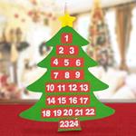Calendario Avvento Albero Di Natale Feltro Con Tasche 54Cm