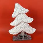 Albero Di Natale Inclinato In Tessuto Bianco 41Cm