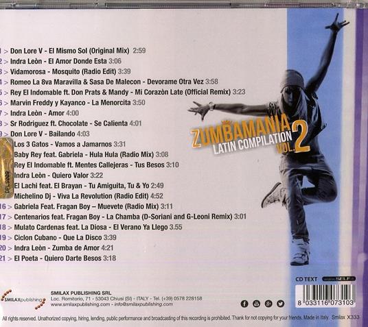 Zumbamania Latin Compliation vol.2 - CD Audio - 2