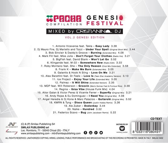 Pacha Compilation vol.2 (Genesi Festival Edition) - CD Audio - 2