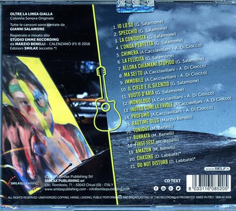 Oltre la linea gialla (Colonna sonora) - CD Audio di Gianni Salamone - 2