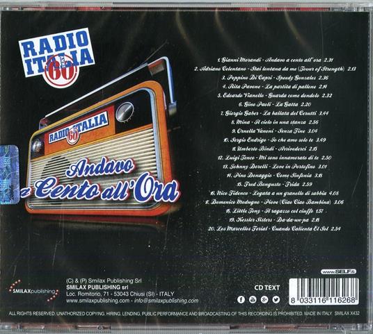 Radio Italia anni 60. Andavo a cento all'ora - CD Audio - 2