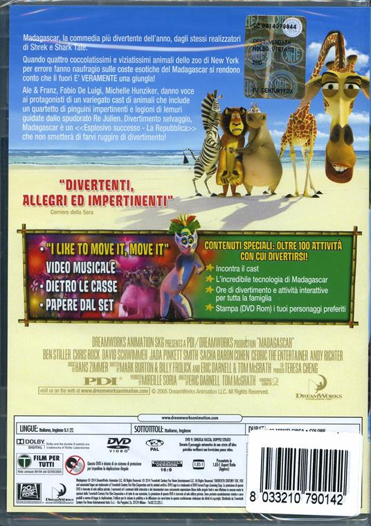 Madagascar Dvd Dvd Film Di Eric Darnell Tom Mcgrath Animazione Ibs Madagascar Dvd Dvd Film Di Eric Darnell Tom Mcgrath Animazione Ibs