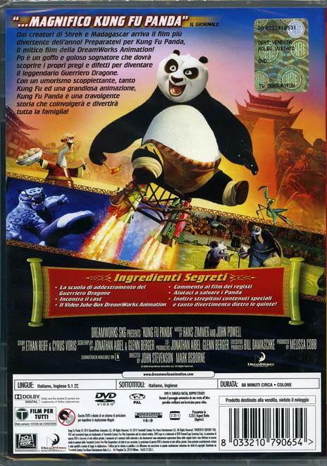 Kung Fu Panda (1 DVD) di John Stevenson,Mark Osborne - DVD - 2