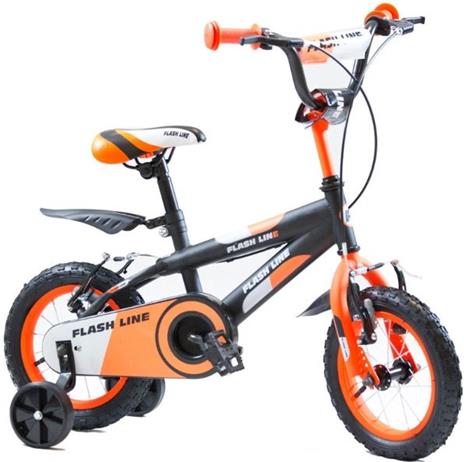 Bicicletta Per Bambini 12" Bmx Flash Line Con Parafanghi, Copricatena E Movimenti Sfera Fla12 Ara