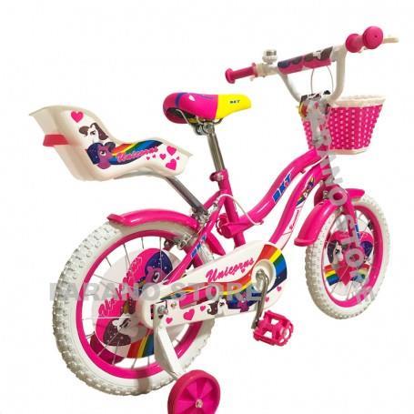 Bicicletta Per Bambini 12" Unicorno Con Cestino, Portabambole E Movimento Sfera Uni12 - 3