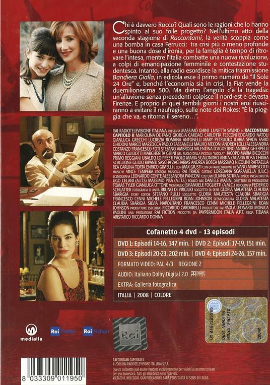 Raccontami. Stagione 2. Vol. 2 (4 DVD) di Riccardo Donna,Tiziana Aristarco - DVD - 2