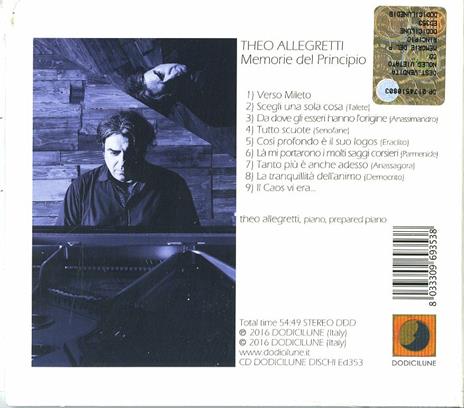 Memorie del principio - CD Audio di Theo Allegretti - 2