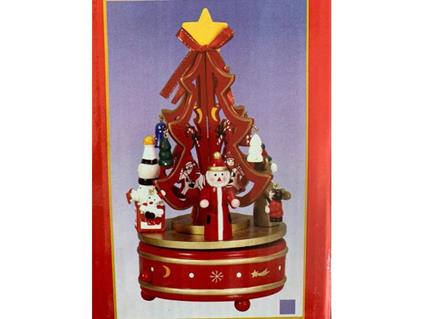 Carillon Musix Box 37050 Giostra Con albero Di Natale In Legno 16 Cm F&C