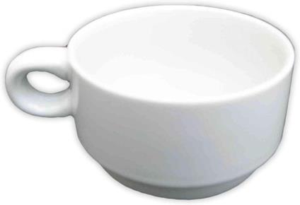 set 6 tazza cappuccino impilabile cl 22 in porcellana