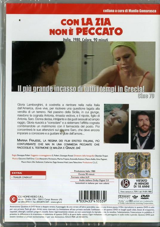 Con la zia non è peccato di Giuseppe Pulieri - DVD - 2