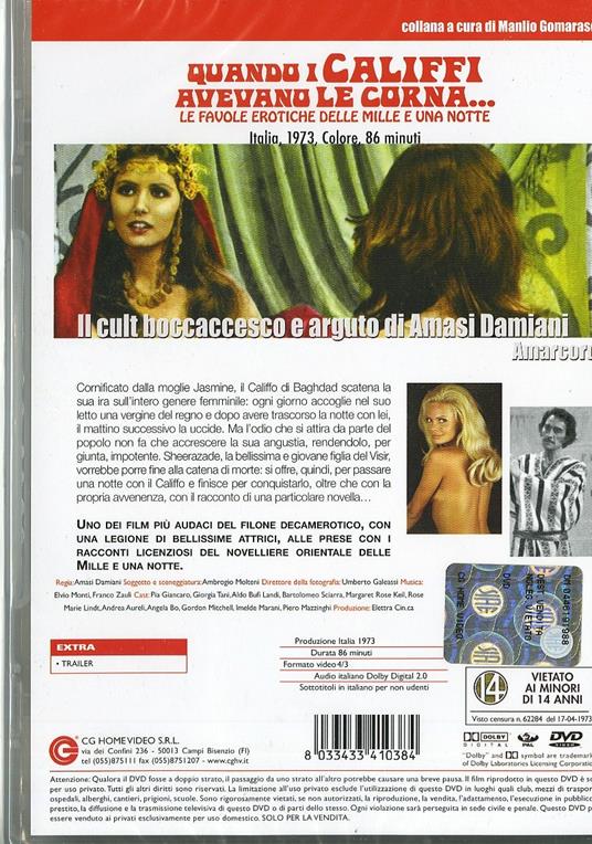 Favole erotiche delle mille e una notte di Bitto Albertini - DVD - 2