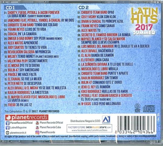 Latin Hits 2017 Summer - CD Audio - 2