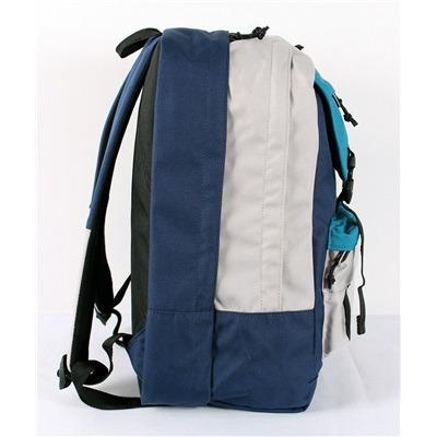 Zaino scuola Invicta Duffy tricolor. Dove grey/ocean depht - 3