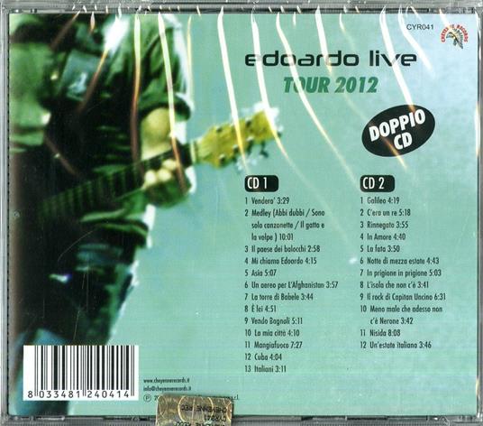 Edoardo Live Tour 2012 - CD Audio di Edoardo Bennato - 2