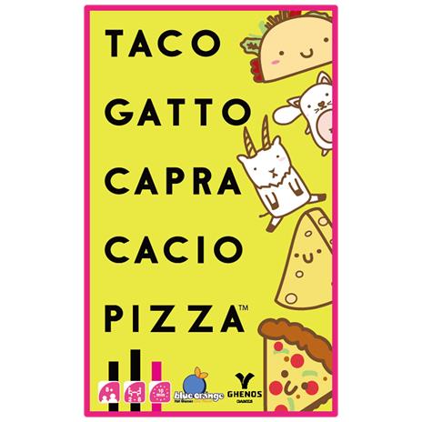 Taco Gatto Capra Cacio Pizza. Gioco da tavolo