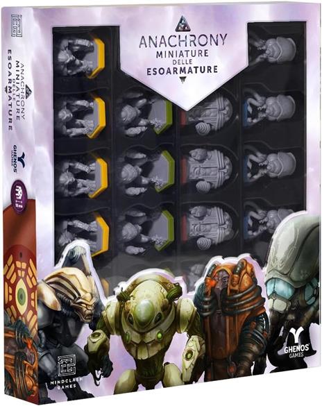 Anachrony - Miniature delle esoarmature - Espansione Miniature 3D per Gioco da Tavolo - 24 Miniature in Plastica Dettagliate