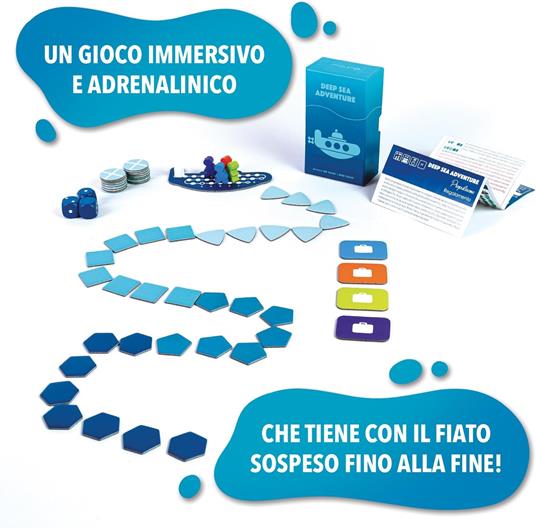 Deep Sea Adventure - Gioco Competitivo per Adulti e Bambini dagli 8 Anni - Gioco da tavolo tascabile - 2-6 Giocatori - 4