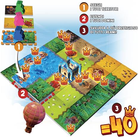 Kingdomino 2 - Gioco Competitivo per Adulti e Bambini dagli 8 Anni - Gioco da Tavolo - Gioco dell'Anno 2017-2-4 Giocatori - 4