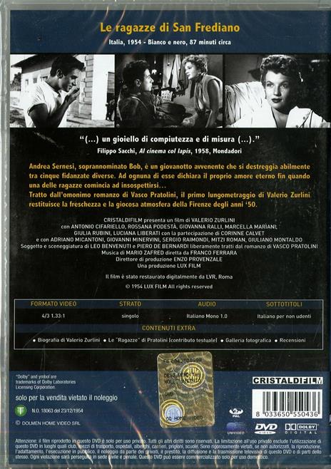 Le ragazze di San Frediano di Valerio Zurlini - DVD - 2