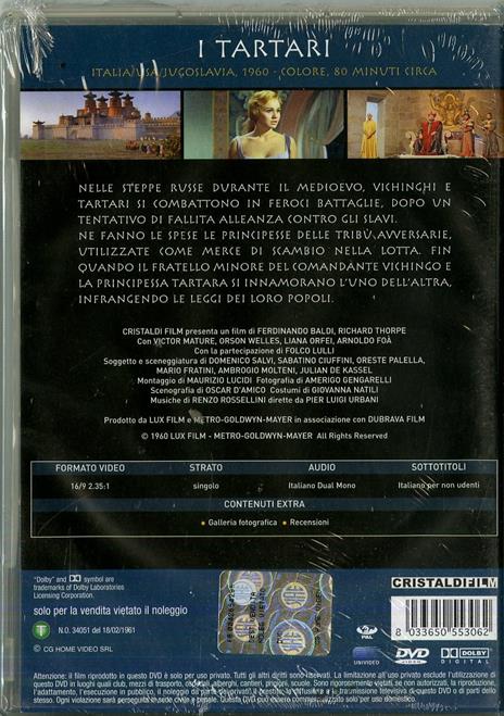 I tartari di Richard Thorpe,Ferdinando Baldi - DVD - 2