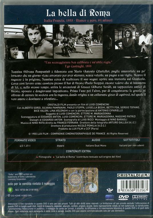 La bella di Roma di Luigi Comencini - DVD - 2