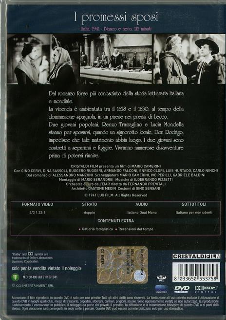 I promessi sposi di Mario Camerini - DVD - 2