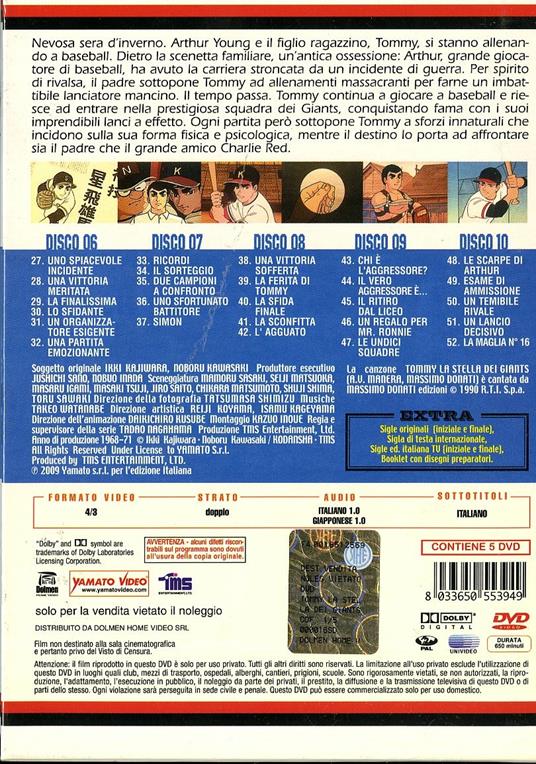 Tommy. La stella dei Giants. Box 2 (5 DVD) di Tadao Nagahama - DVD - 2