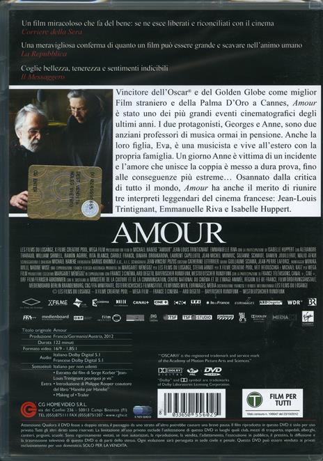Amour di Michael Haneke - DVD - 2