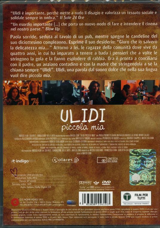 Ulidi piccola mia di Mateo Zoni - DVD - 2