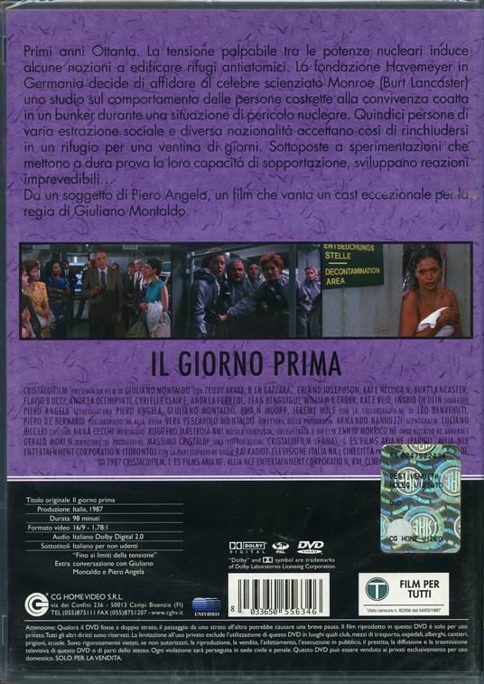 Il giorno prima di Giuliano Montaldo - DVD - 2