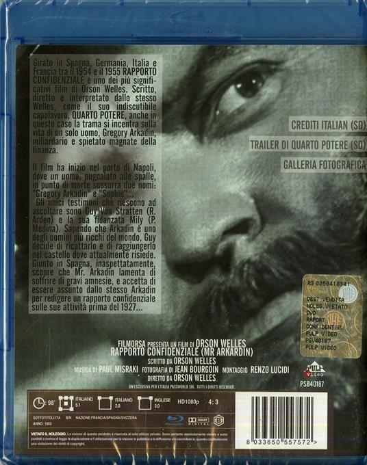 Rapporto confidenziale di Orson Welles - Blu-ray - 2
