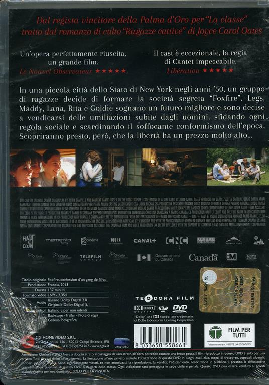 Foxfire. Ragazze cattive di Laurent Cantet - DVD - 2