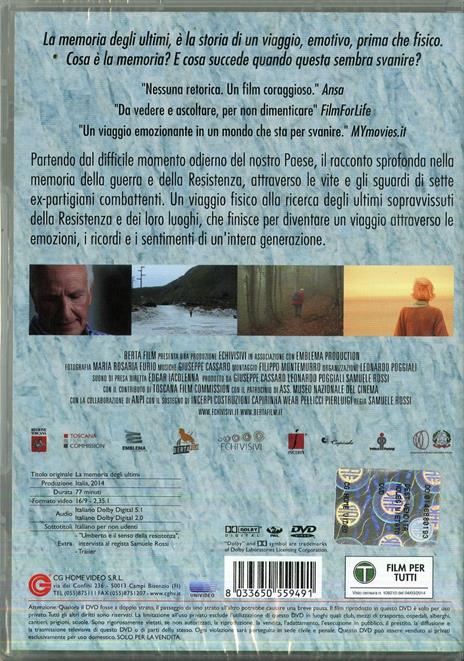 La memoria degli ultimi di Samuele Rossi - DVD - 2