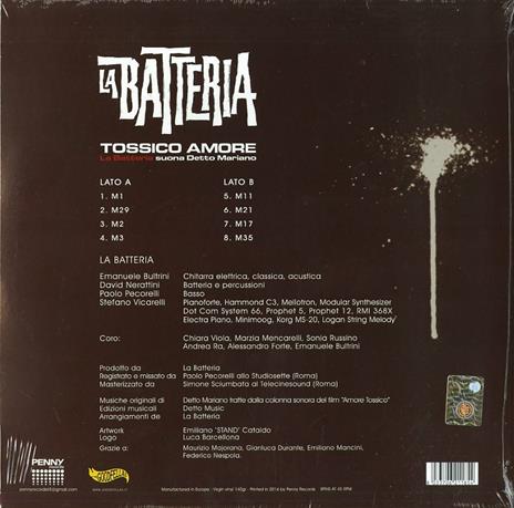 Tossico amore (Colonna sonora) - Vinile LP di La Batteria - 2