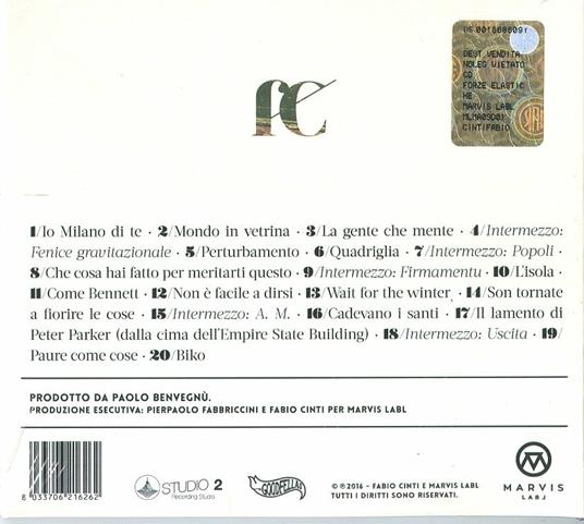 Forze elastiche - CD Audio di Fabio Cinti - 2