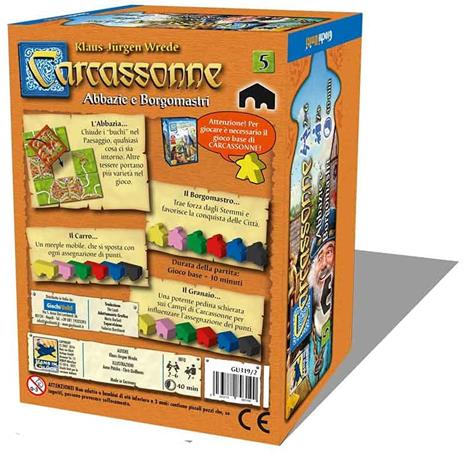 Carcassonne esp. 5. Abbazie e Borgomastri. Gioco da tavolo - 2