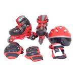 Pattini In Linea Regolabili 34-37 Con Protezioni E Casco Itn 65914