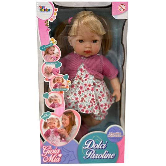 Bambola Gioia Mia 40 Cm Dolci Paroline Con Voce E Suoni Giacca Fuxia 27240