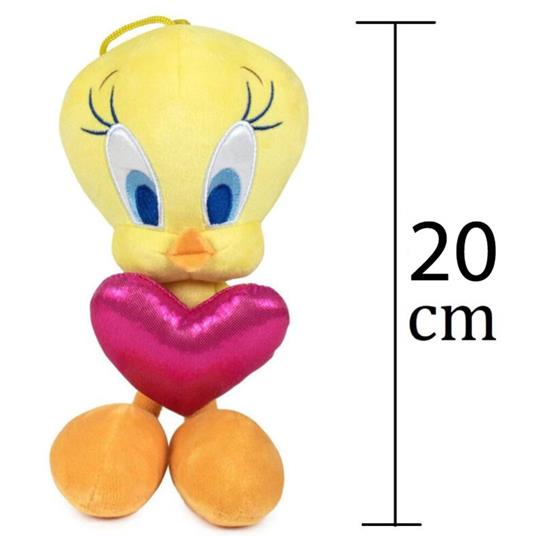 Peluche Looney Tunes 20 Cm Titti Con Cuore Rosa Warner Bros  760020480 - 2