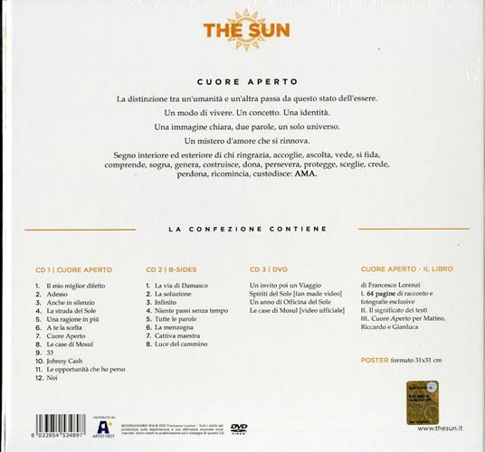 Cuore aperto (Box Set Deluxe Edition + libro) - CD Audio + DVD di Sun - 2