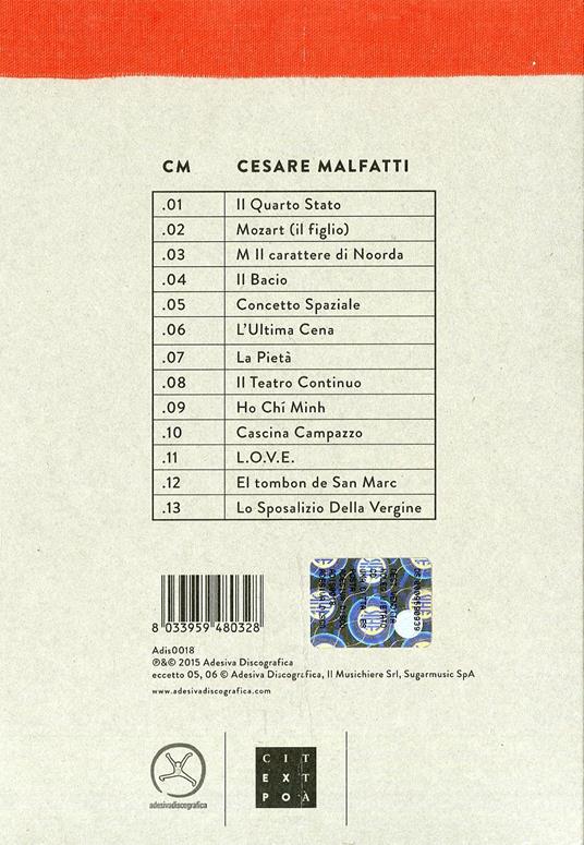 Una città exposta - CD Audio di Cesare Malfatti - 2