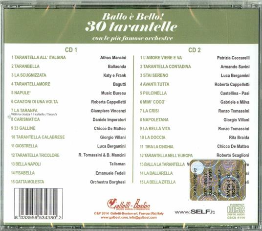 Ballo è bello! 30 Tarantelle - CD Audio - 2