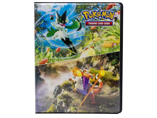 Ultra pro pokemon portfolio 9 tasche 14 pagine scarlatto e violetto evoluzioni a paldea