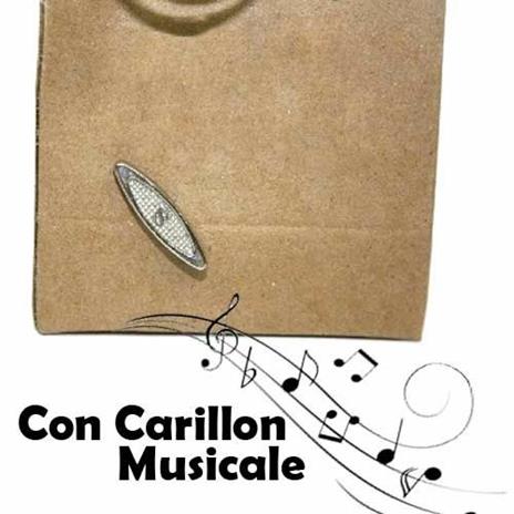 Coppia Sacchetti Con Carillon Bomboniere Celeste - 2