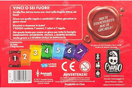 7 Rosso. Gioco da tavolo - 4