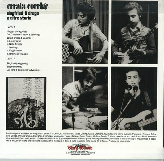 Siegfried il drago e altre storie - Vinile LP di Errata Corrige - 2