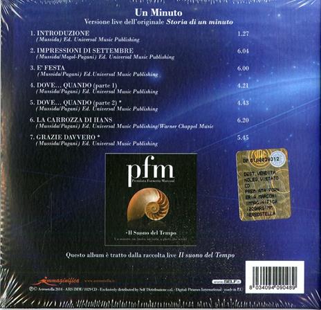 Un Minuto - CD Audio di Premiata Forneria Marconi - 2