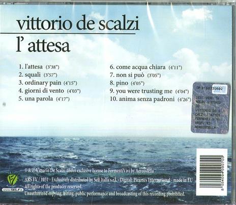 L'attesa - CD Audio di Vittorio De Scalzi - 2
